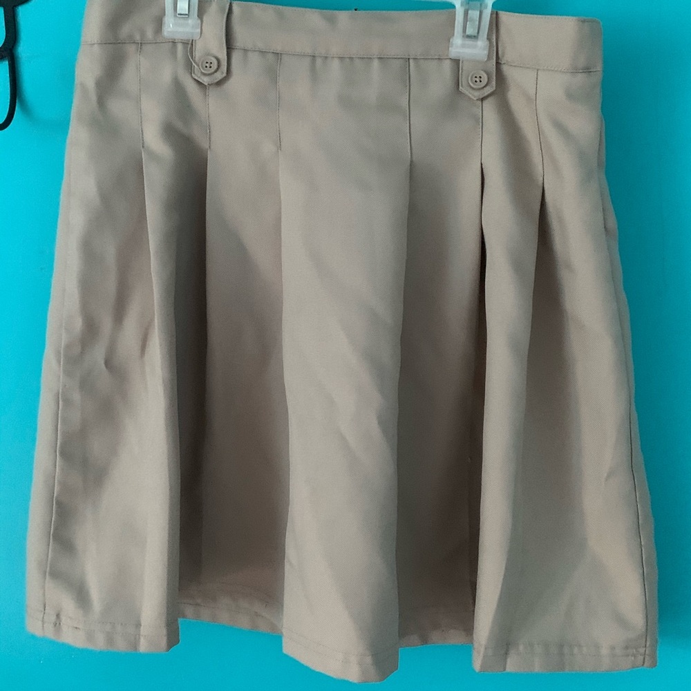 Khaki school skirt